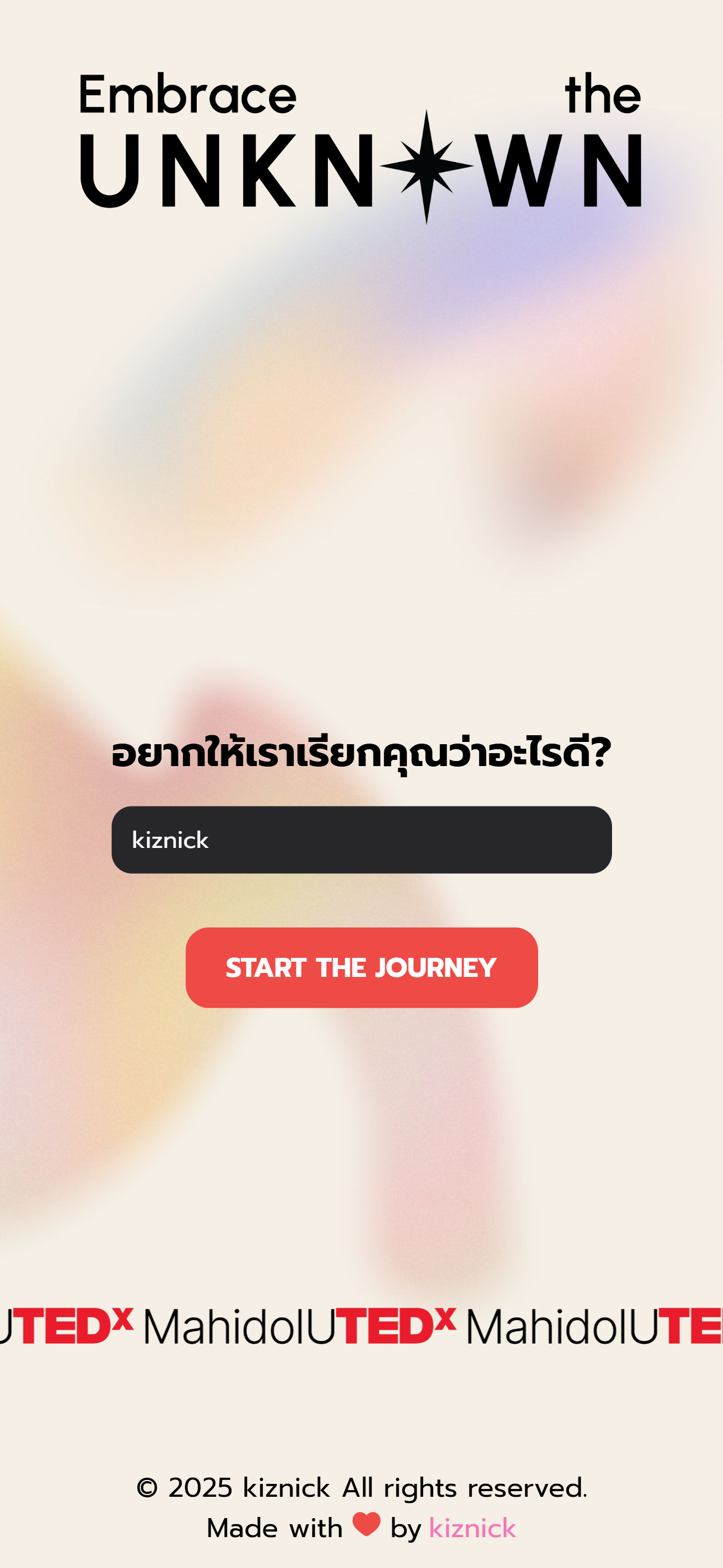 TEDxMahidolU Interactive Website